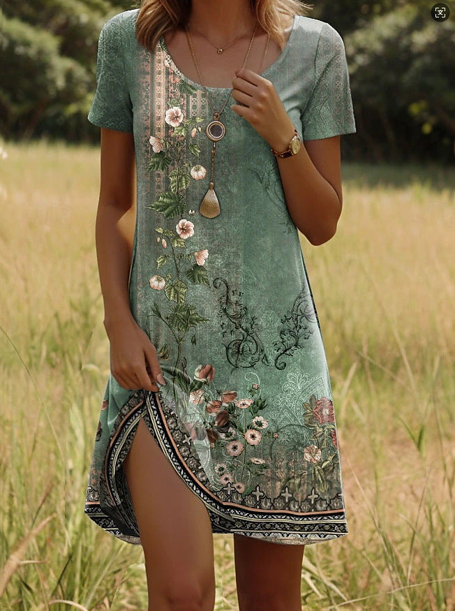 Reese Trendy Ethnic Printed Summer Dress