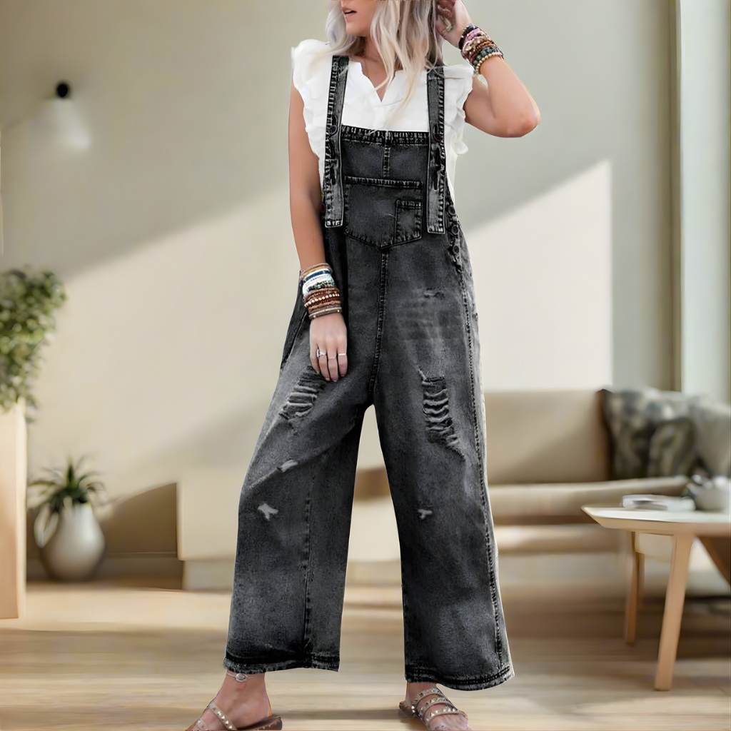 Ariyah Vintage Wash Adjustable Jumpsuit