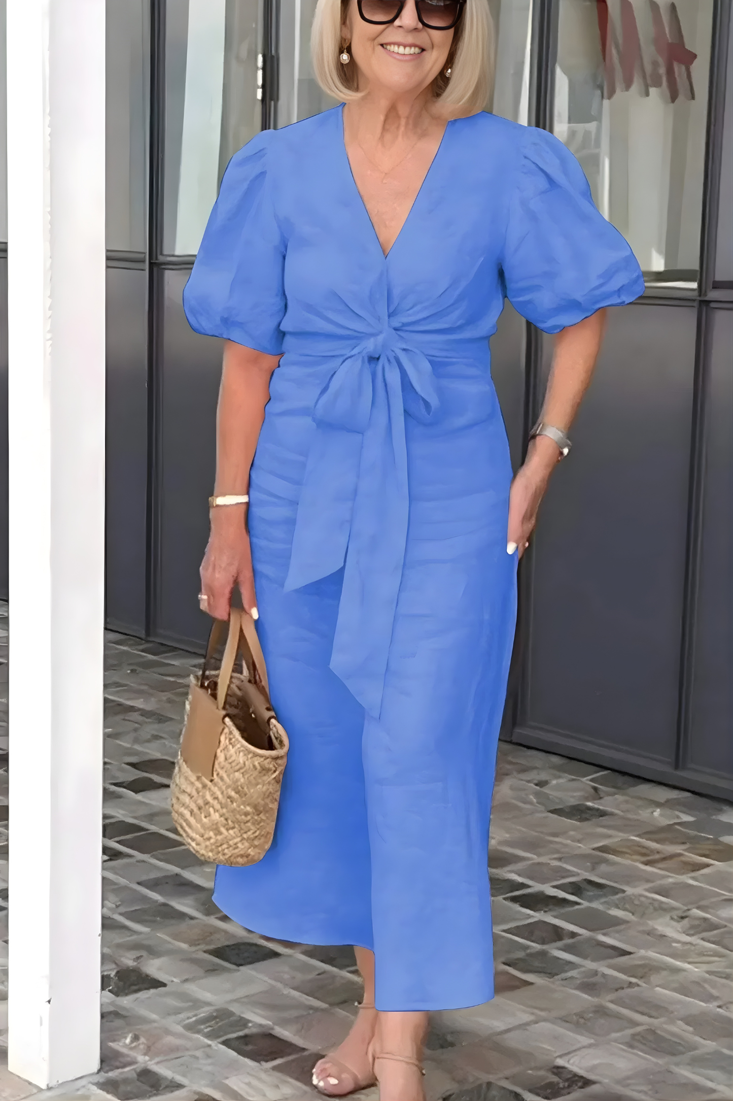 Siena V-Neck Sleeve Dress