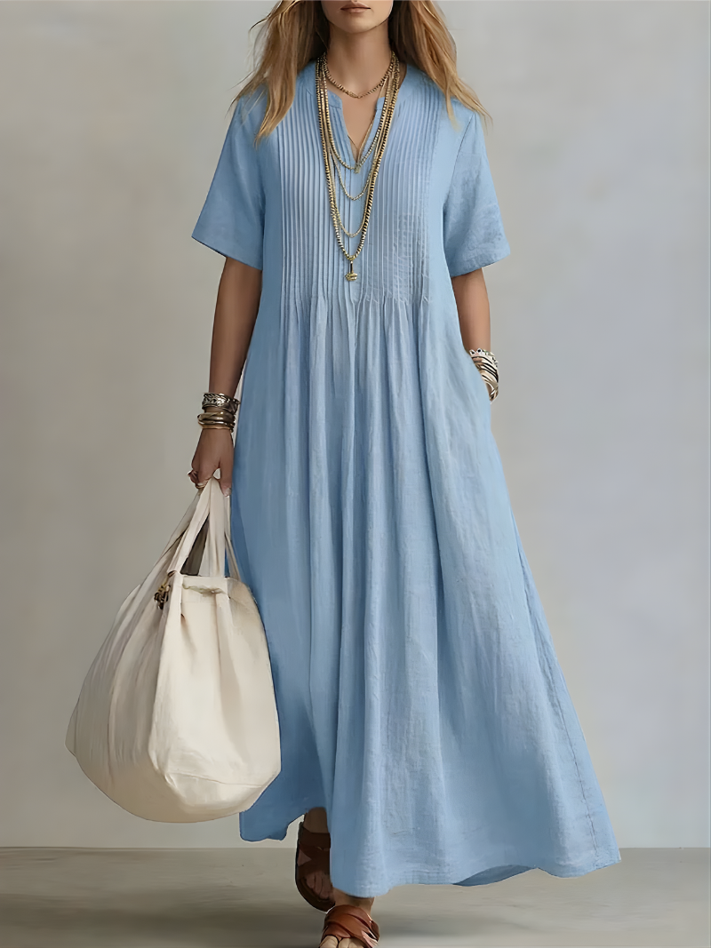 Genesis Flowing V-Neck Maxi Dress