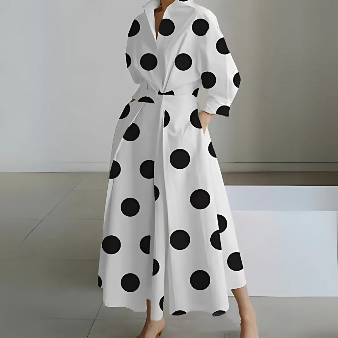 Faith Lapel Wrap Maxi Dress