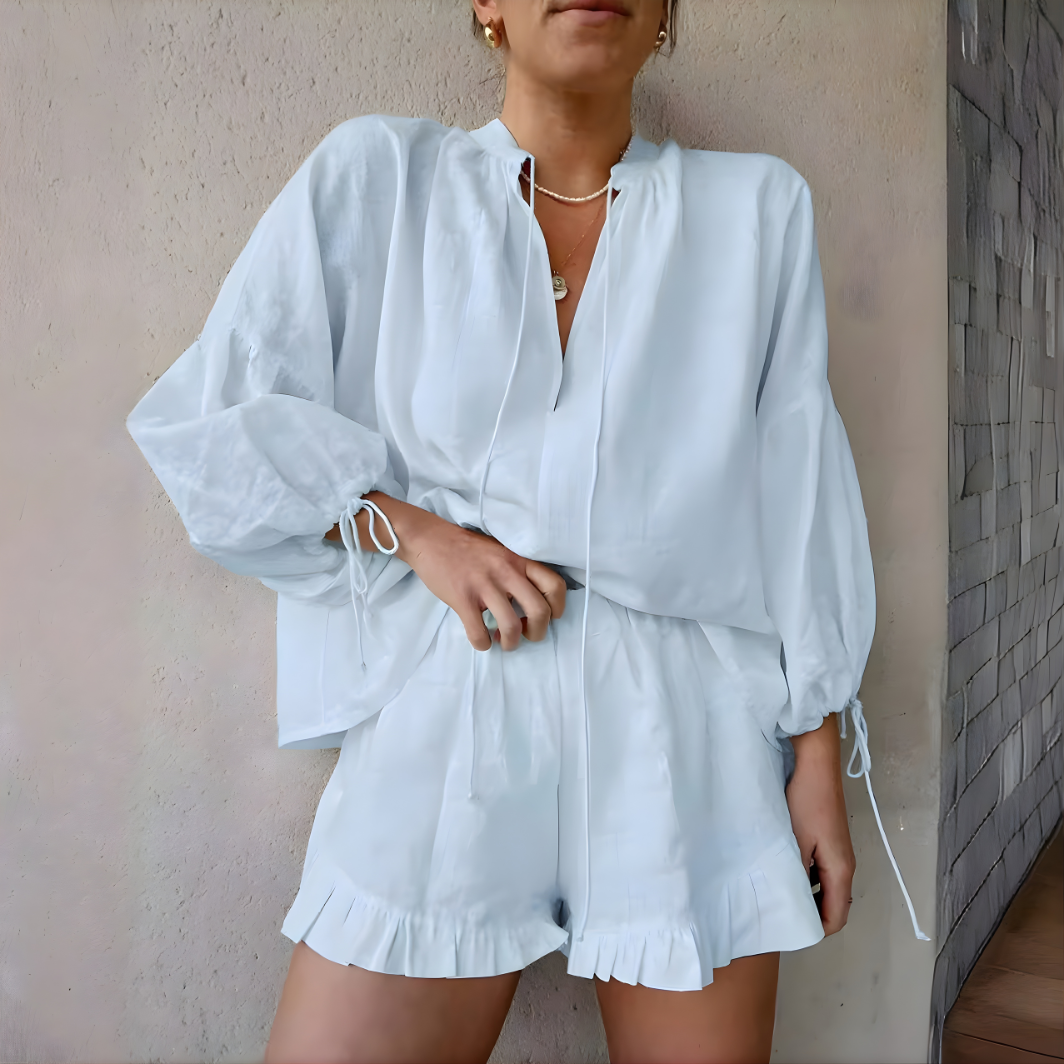 Terry Casual Chic Two-Piece Summer Outfit