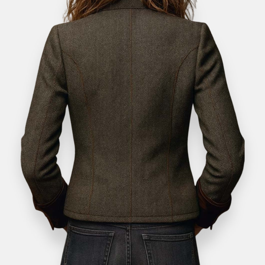 Nova Velvet Detail Tweed Jacket