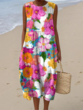 Eden Vibrant Floral Midi Dress