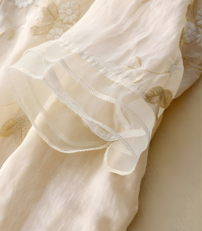 Clarice Embroidered Cotton Blouse