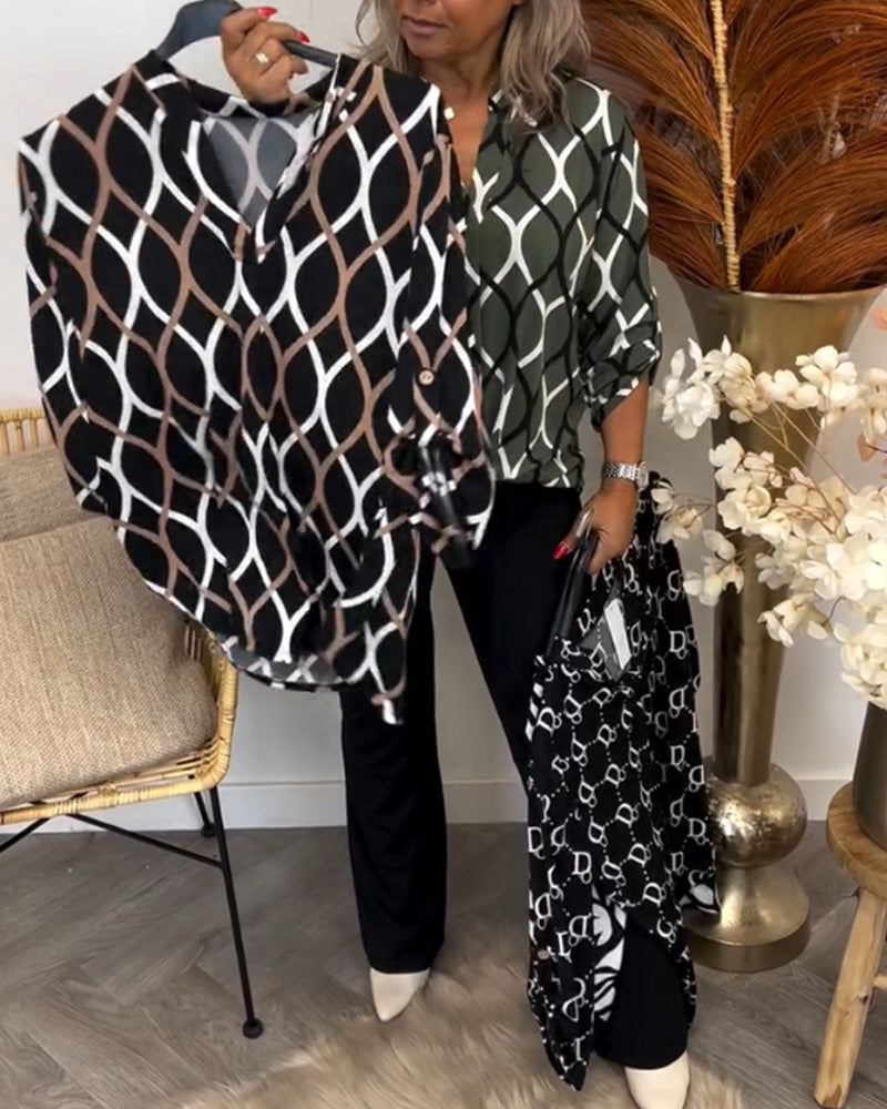 Reya Blouse with Graphic Print