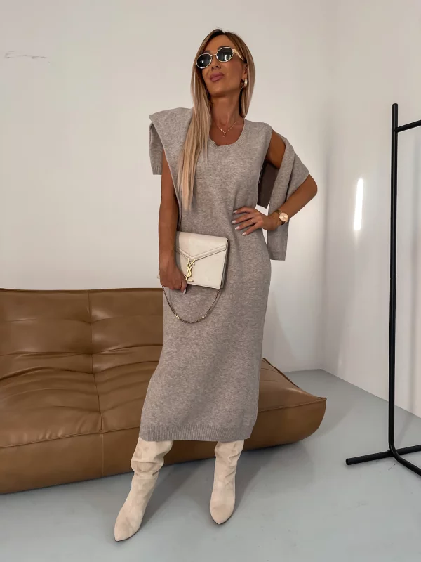 Karin Knit Midi Dress & Turtleneck Sweater