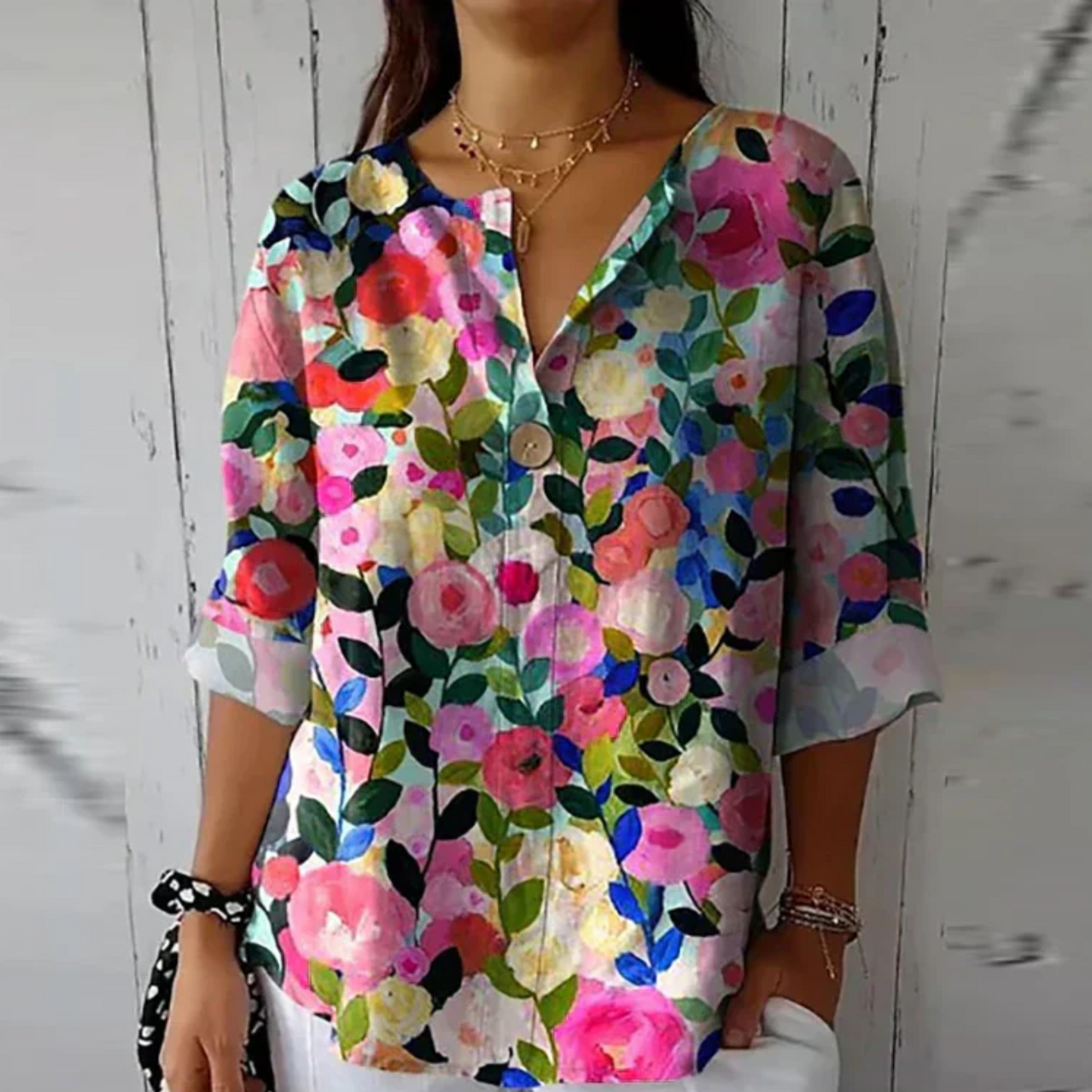 Aaliyah Chic Floral Print Blouse