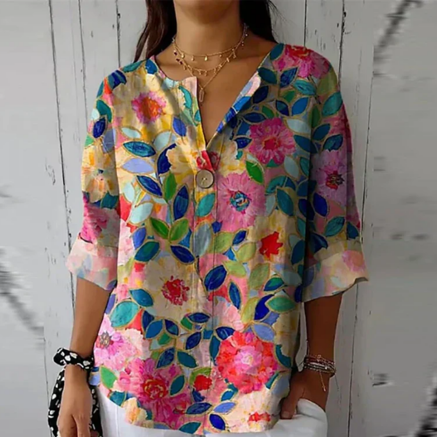 Aaliyah Chic Floral Print Blouse