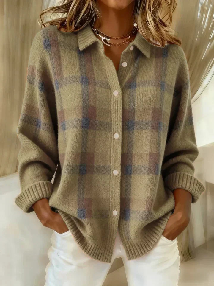 Salome Cloud-Soft Plaid Button-Up