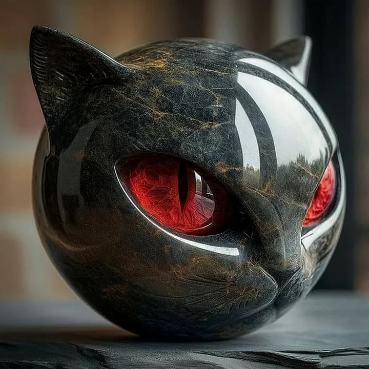 Nyxheart Mystic Black Cat Sculpture