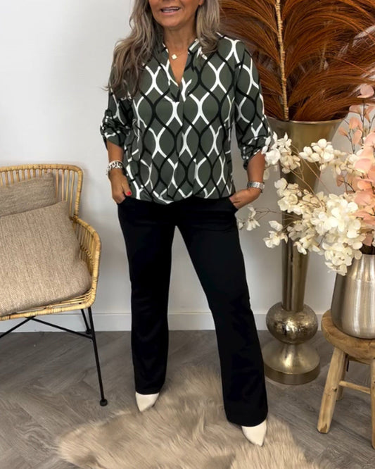 Reya Blouse with Graphic Print