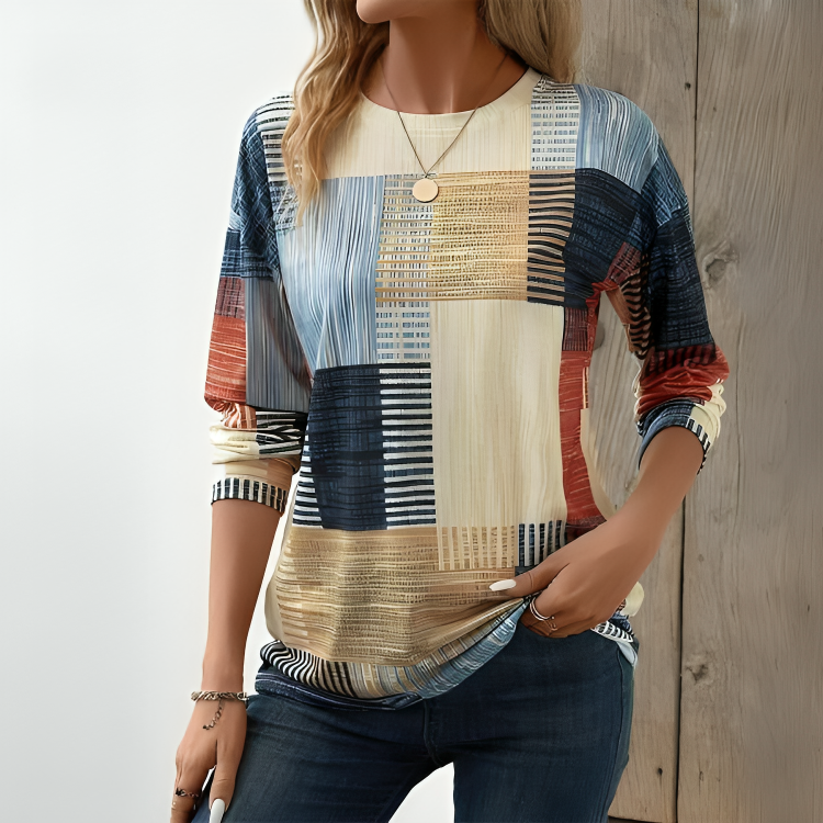 Vanessa Colourful Patchwork T-shirt