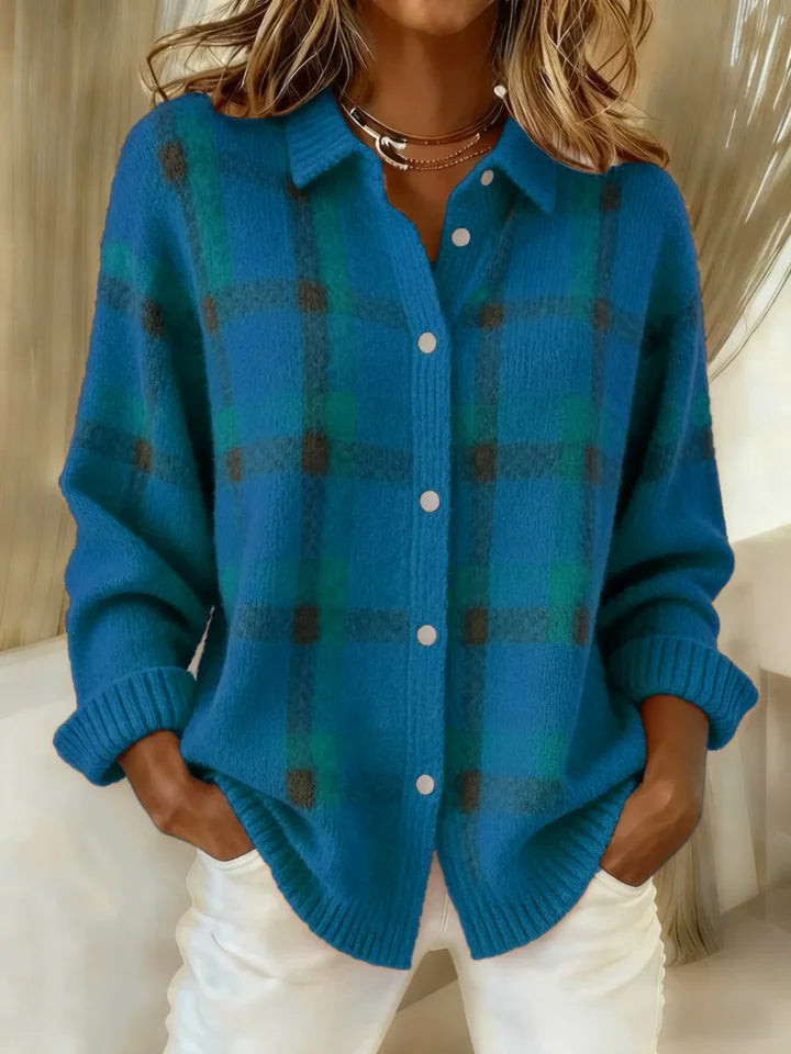 Salome Cloud-Soft Plaid Button-Up