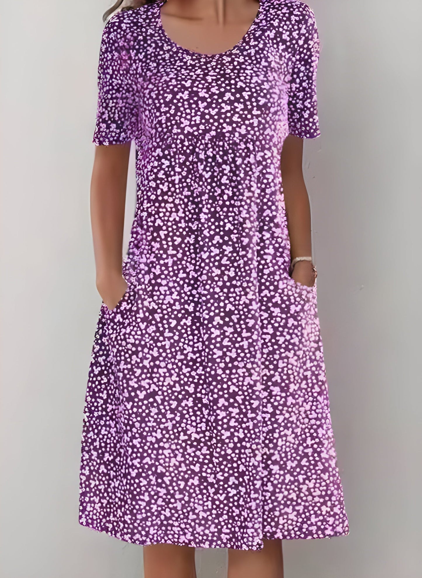 Qahira Casual Round Neck Dress