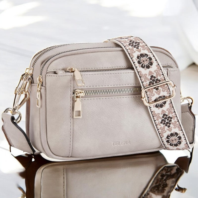 Selena Refined Leather Shoulder Bag