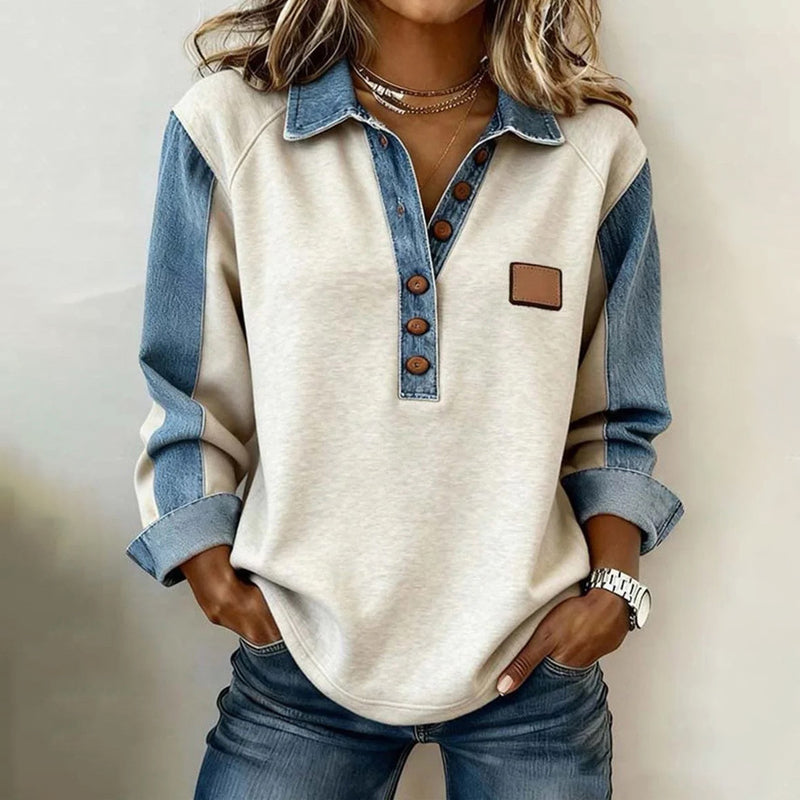 Hadley Vintage Buttoned Sweatshirt
