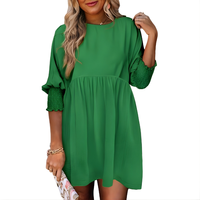 Dorothy Casual Crew Neck Loose Fit Mini Dress