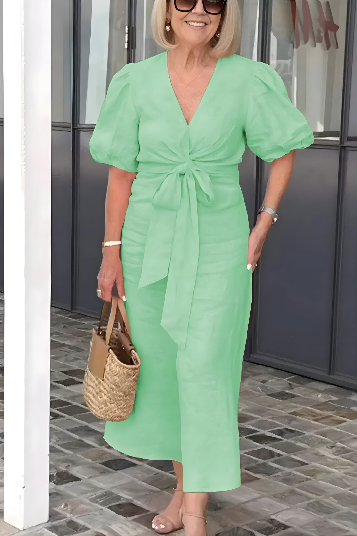 Siena V-Neck Sleeve Dress