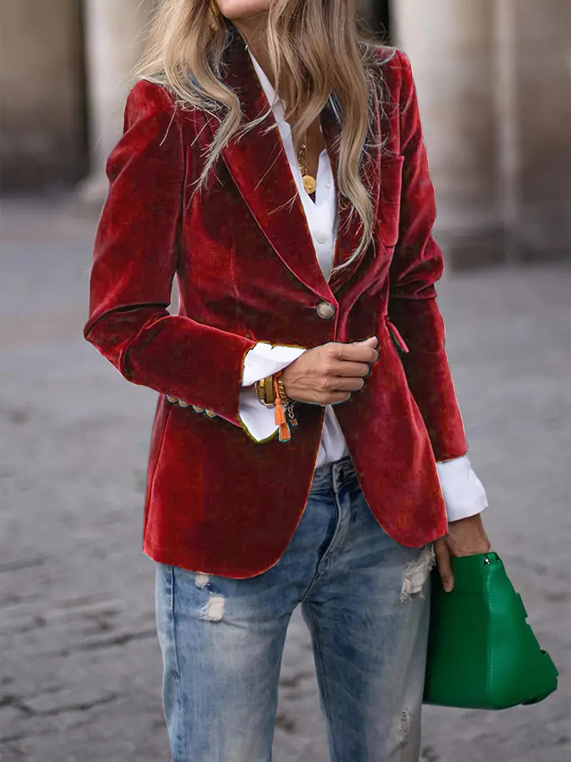 Kelly Elegant Velvet Blazer
