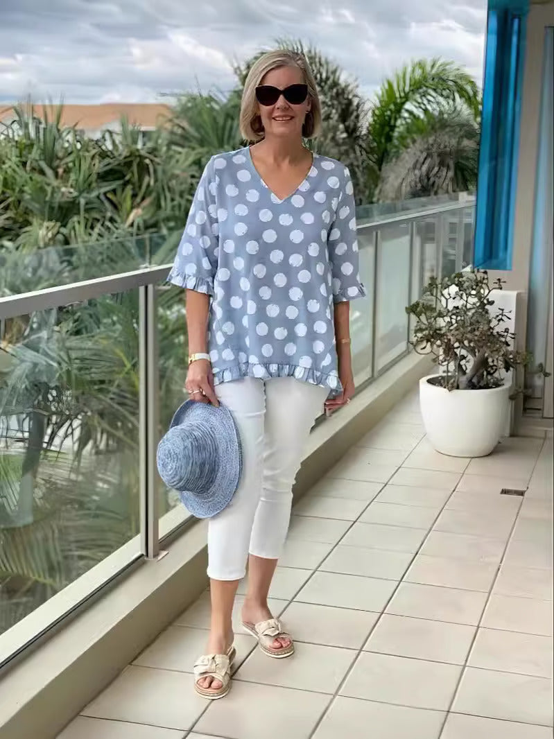 Weena Elegant V-Neck Blouse