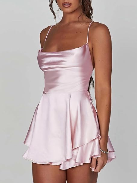 Gaby Elegant Satin Slip Dress
