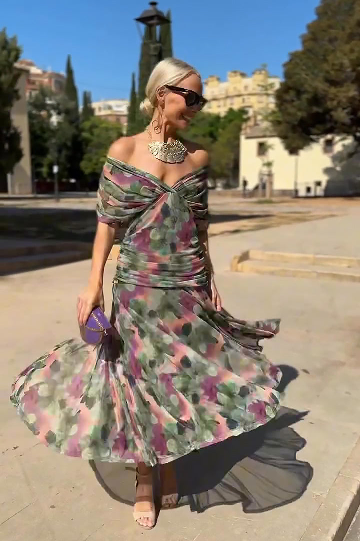 Emelia Elegant V-Neck Maxi Dress