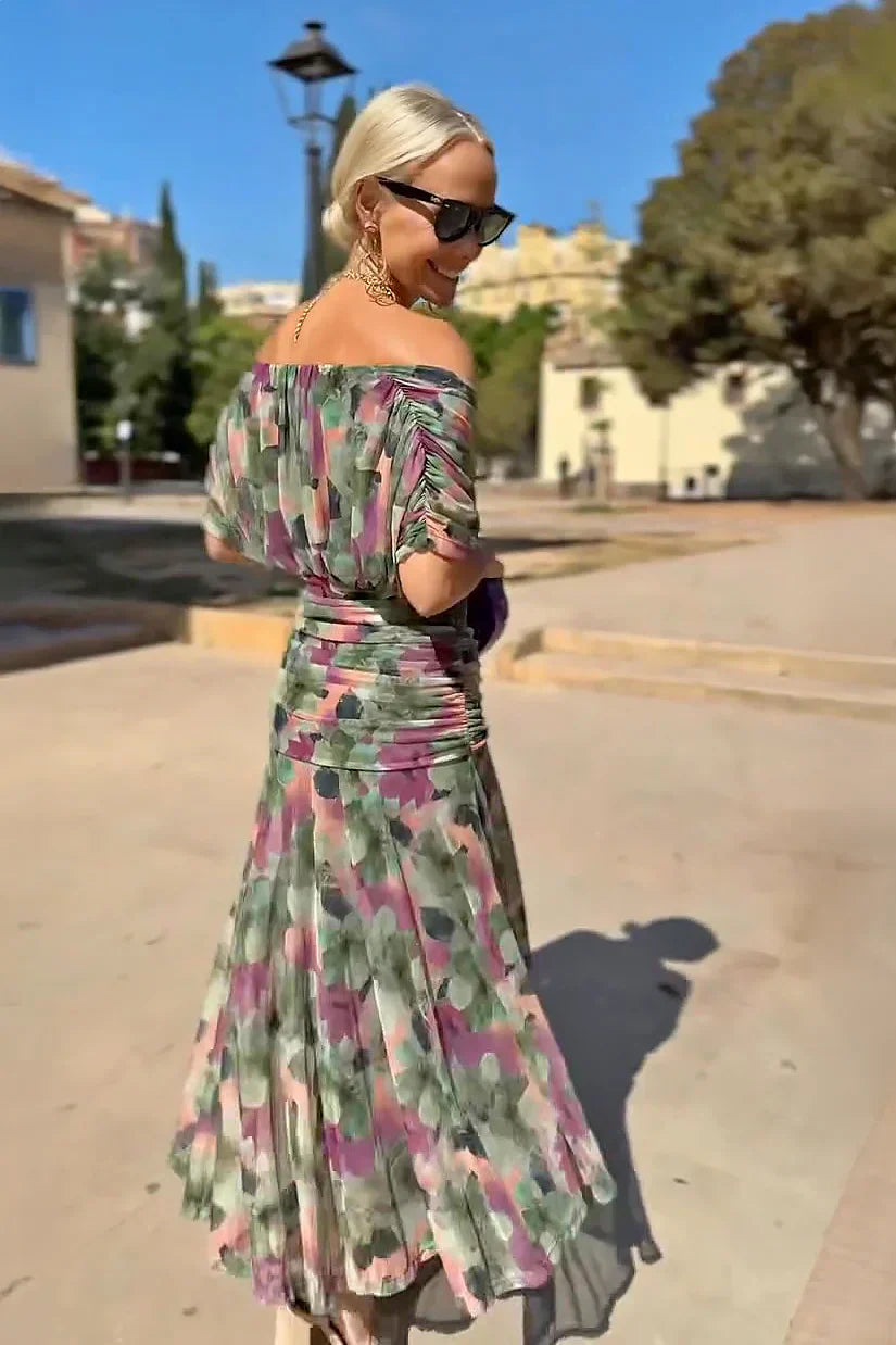 Emelia Elegant V-Neck Maxi Dress