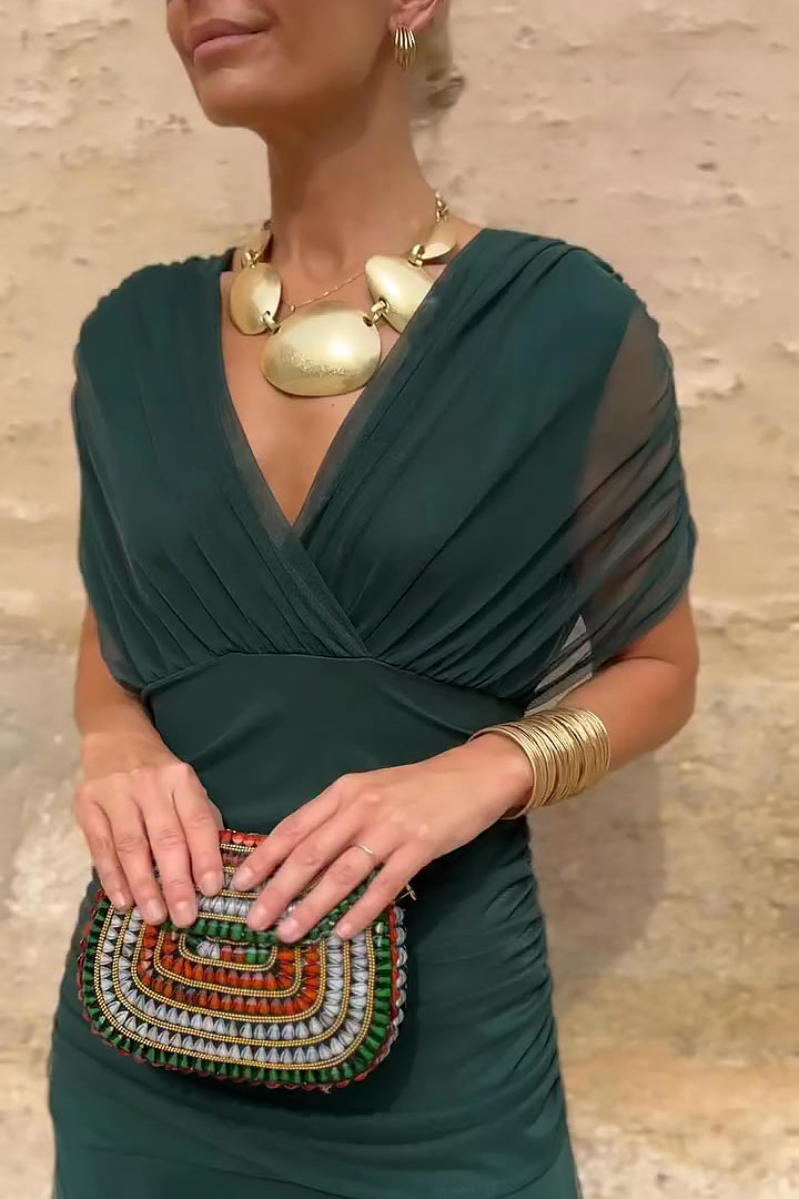 Emelia Elegant V-Neck Maxi Dress