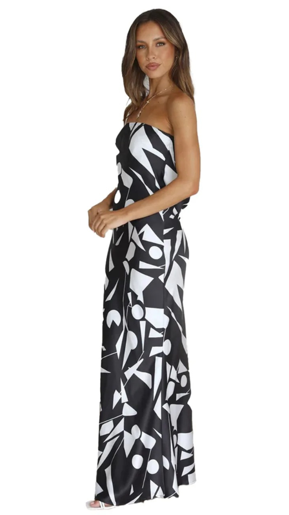 Grecia Stylish Strapless Maxi Dress