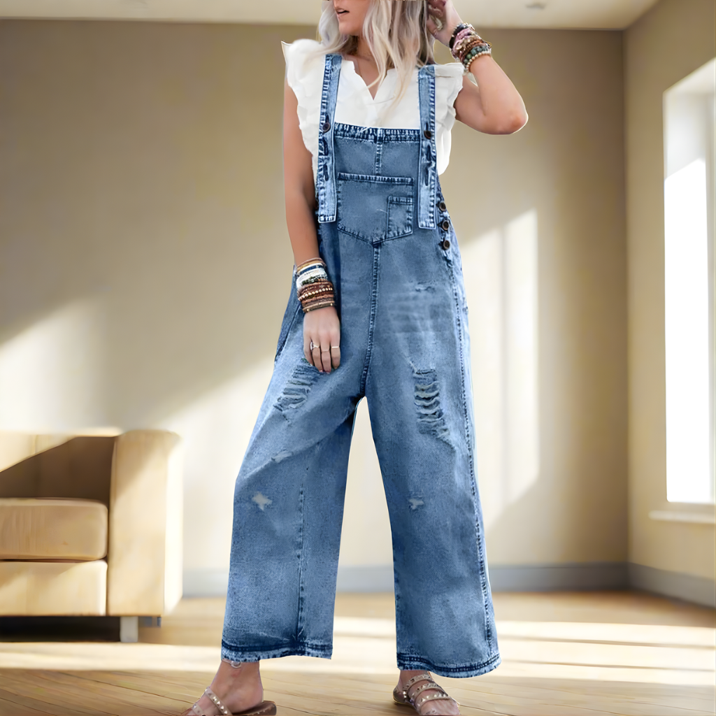 Ariyah Vintage Wash Adjustable Jumpsuit