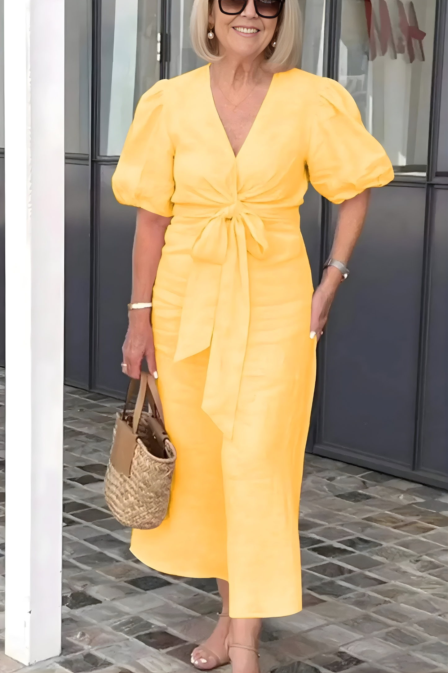 Siena V-Neck Sleeve Dress