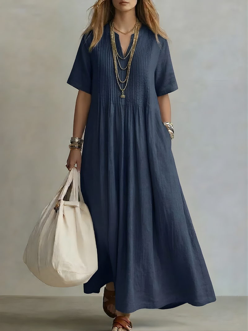 Genesis Flowing V-Neck Maxi Dress