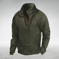 Hueson Men's Fleece Half-Zip Pullover