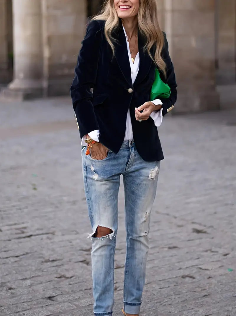 Kelly Elegant Velvet Blazer