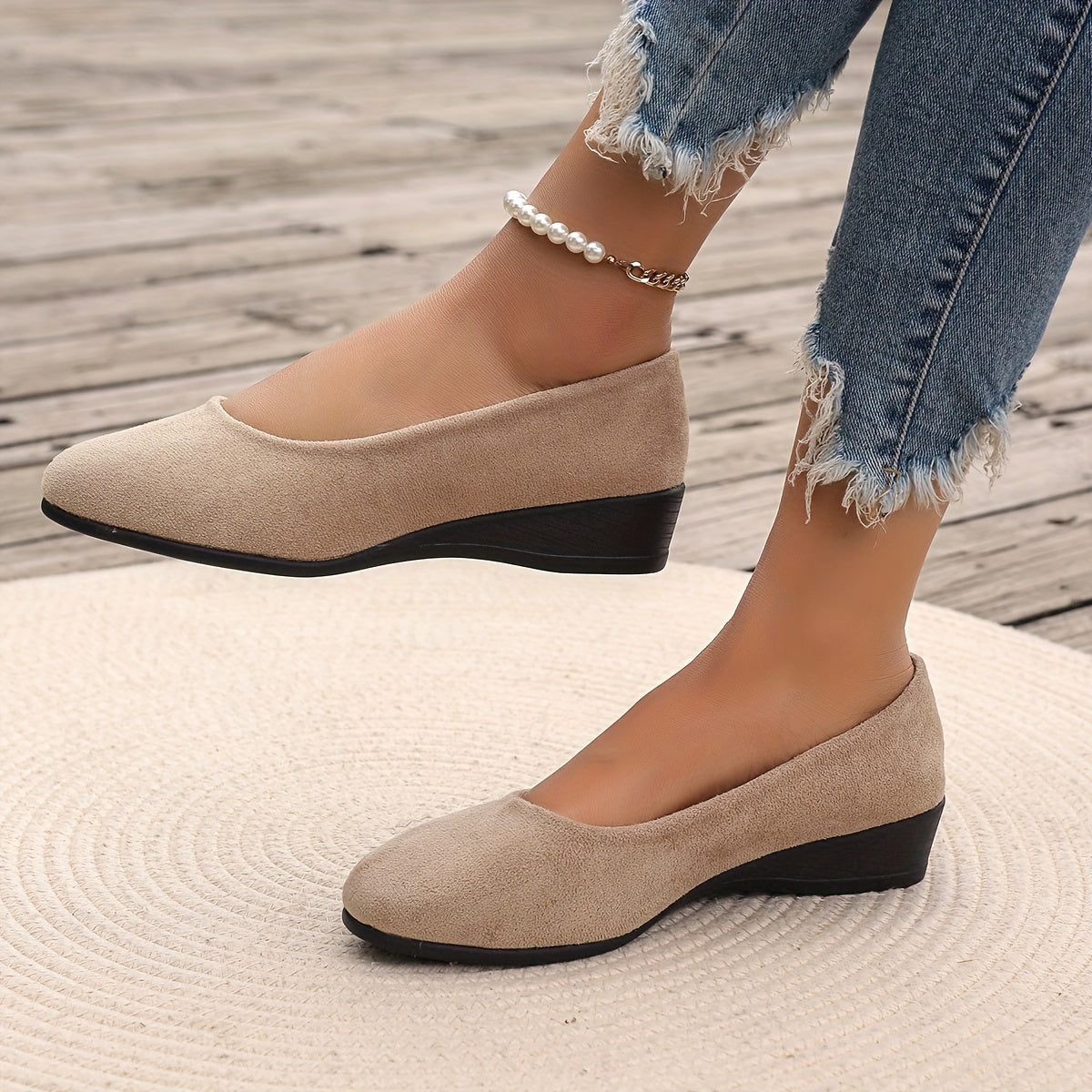 Sarah Wedge Ballerina Flats