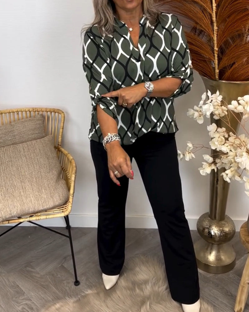 Reya Blouse with Graphic Print