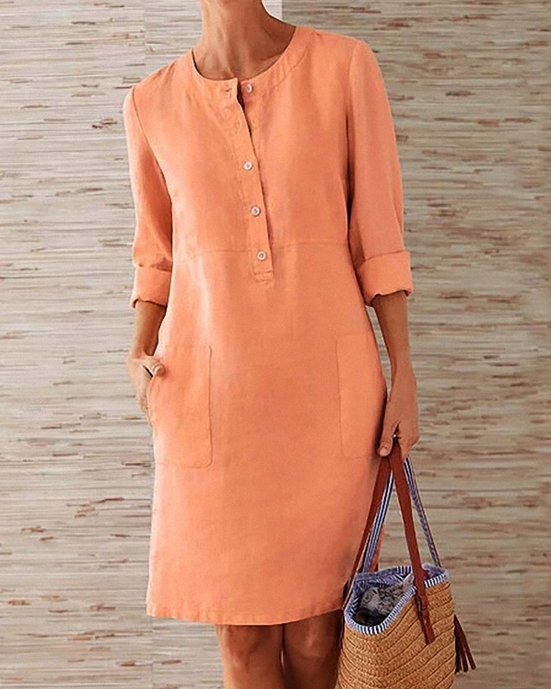 Daphne Elegant Plain Dress