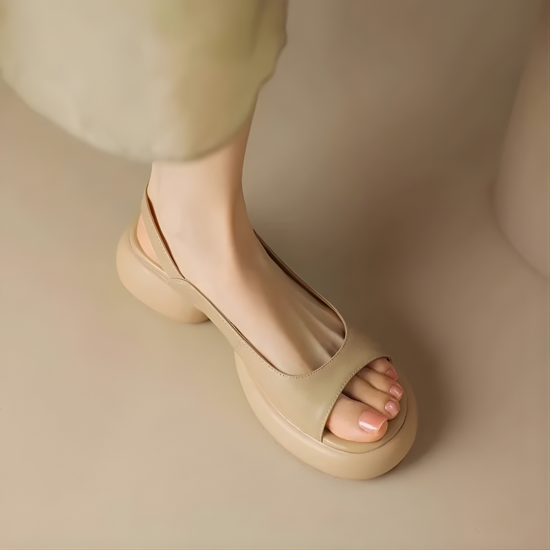 Mya Luxe Summer Peep-Toe Block Heels