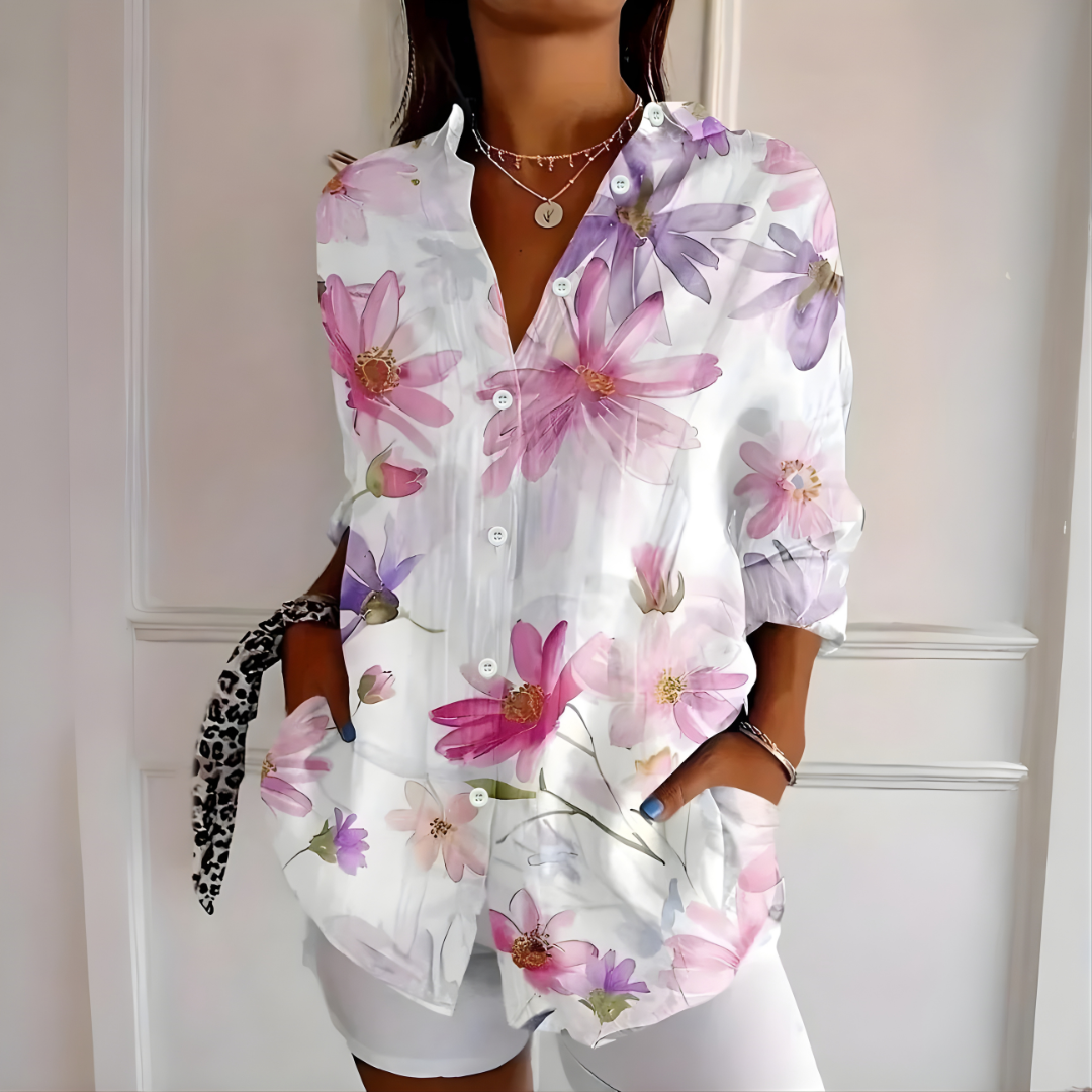 Arleth Colorful Pattern Blouse
