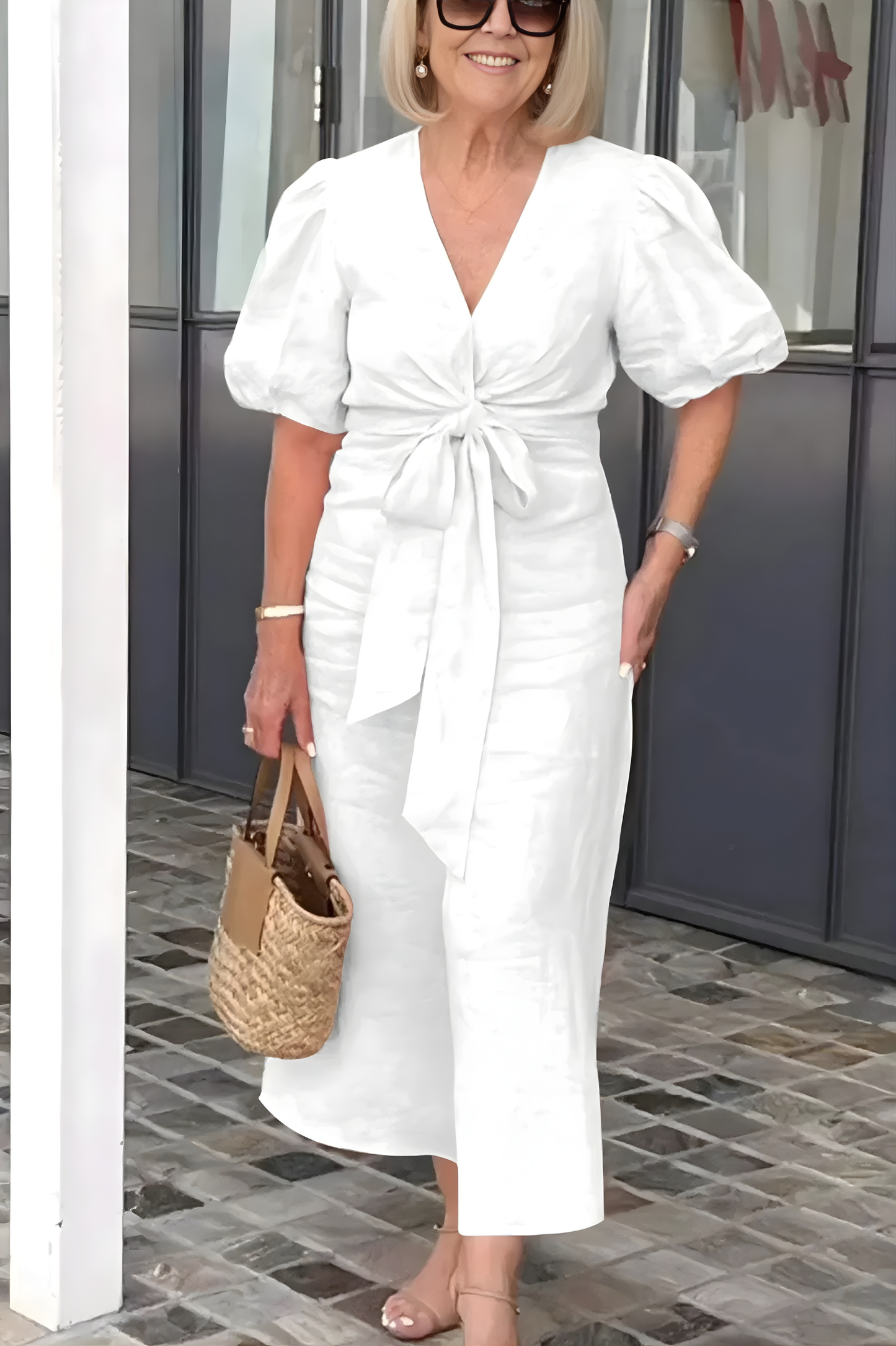 Siena V-Neck Sleeve Dress