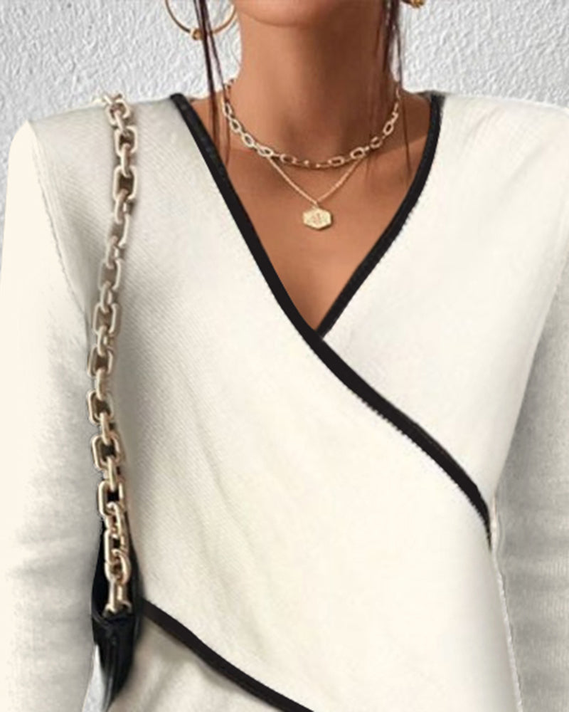 Yvette Elegant V-neck Sweater