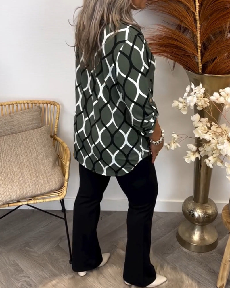 Reya Blouse with Graphic Print