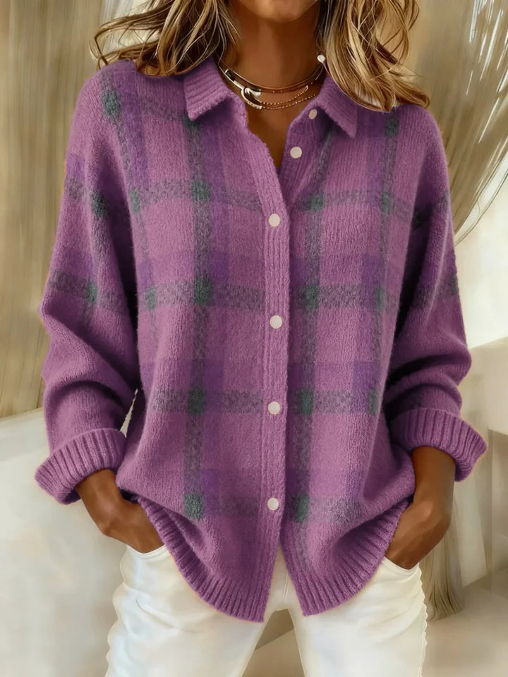 Salome Cloud-Soft Plaid Button-Up