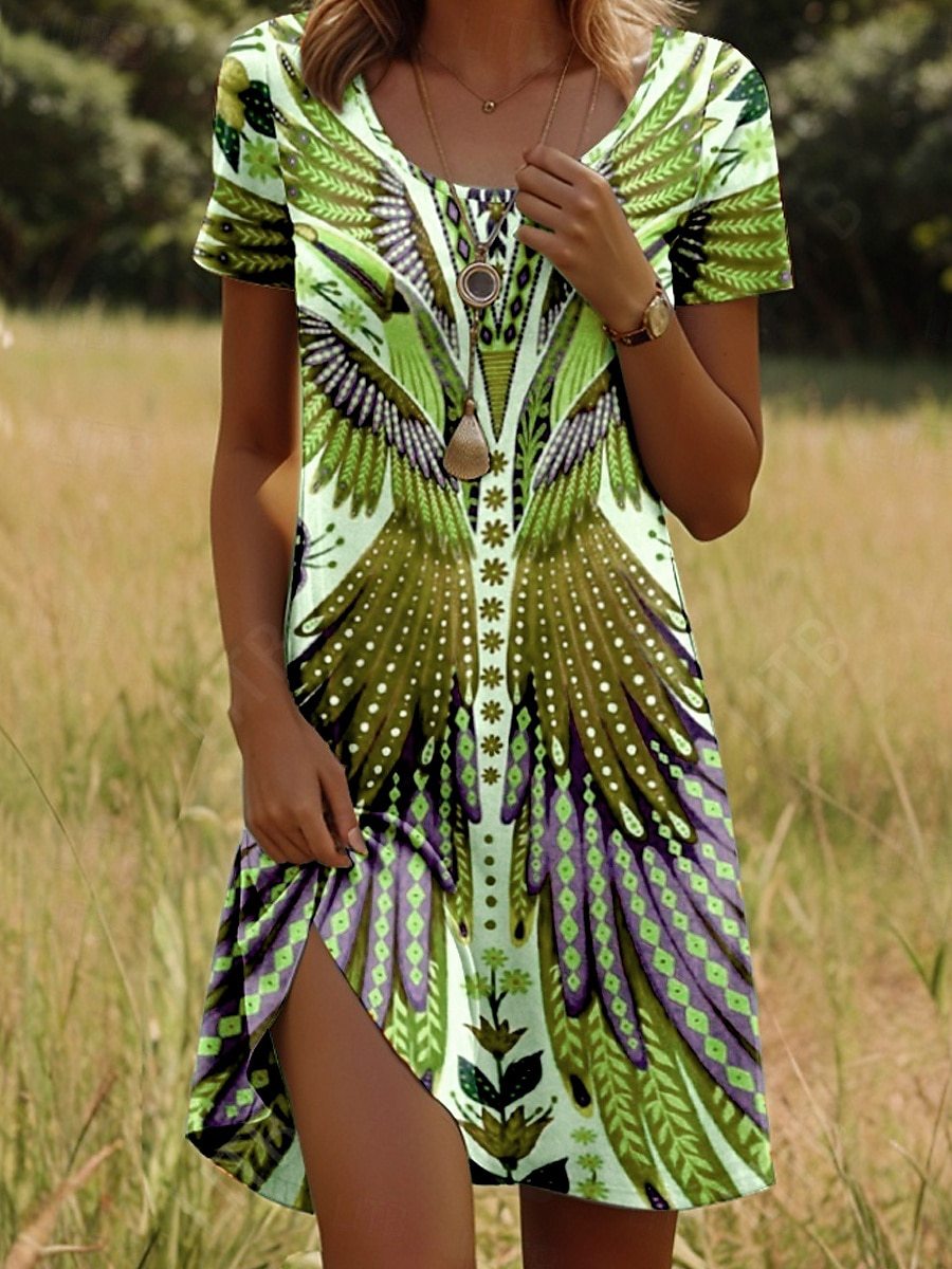 Reese Trendy Ethnic Printed Summer Dress