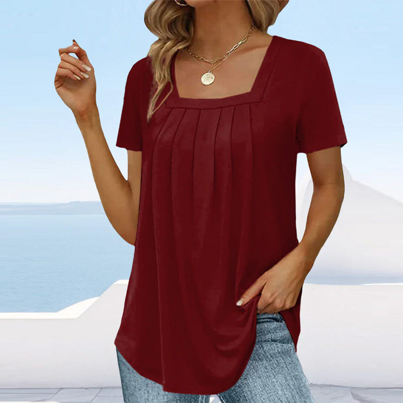 Junia Elegant Pleated Blouse