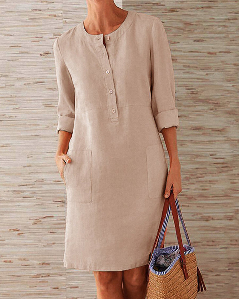 Daphne Elegant Plain Dress