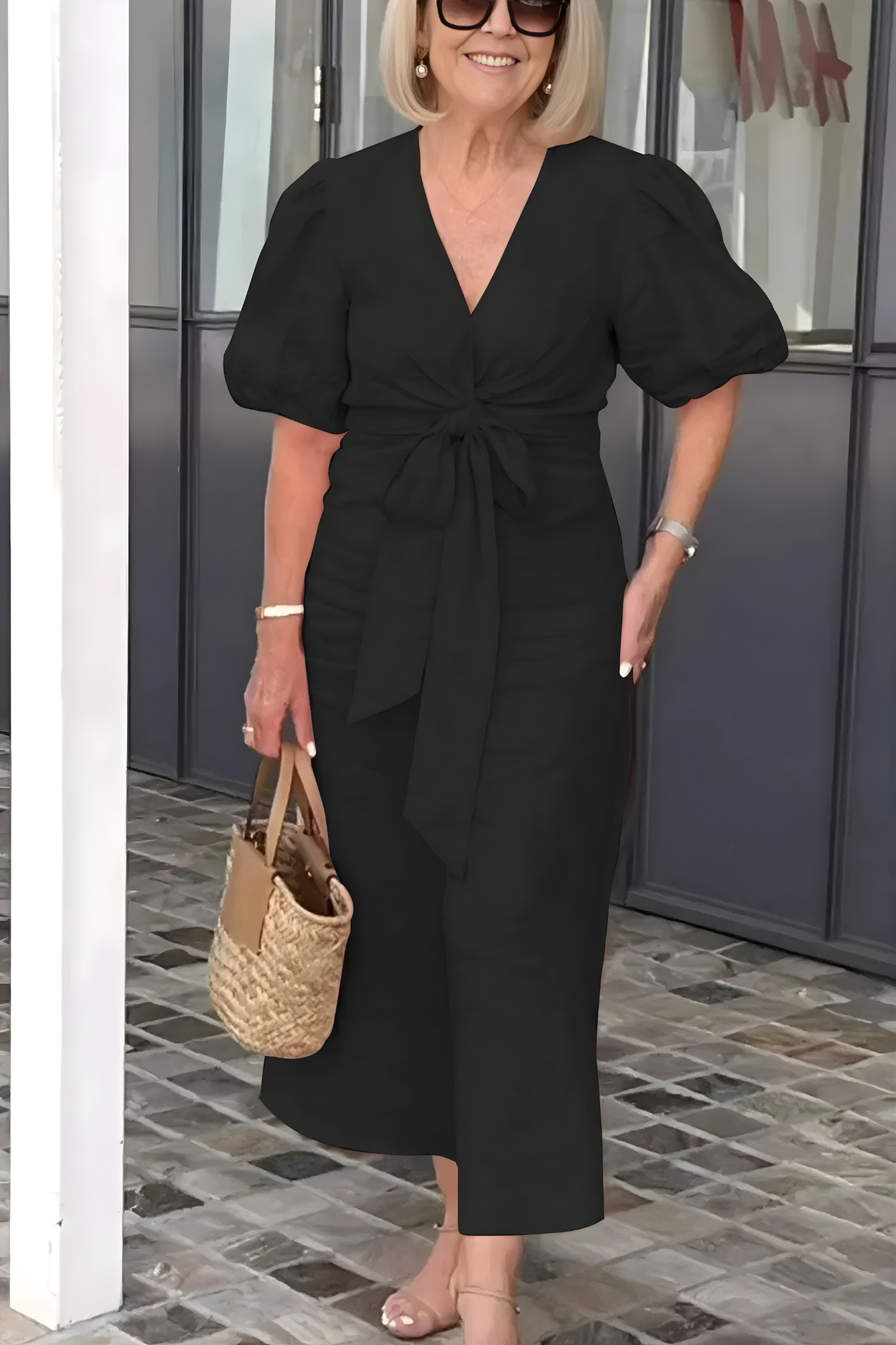Siena V-Neck Sleeve Dress