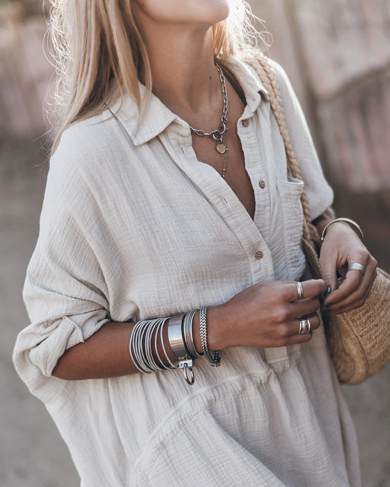 Harmony Effortless Chic Cotton-Linen Tunic Dress