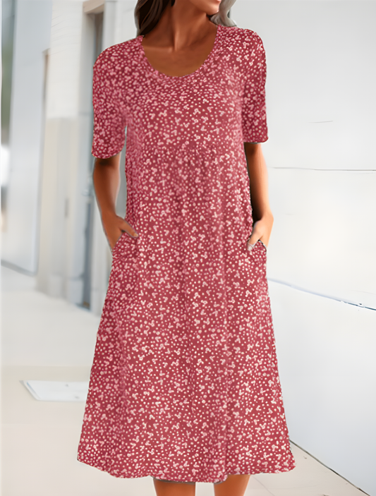 Qahira Casual Round Neck Dress
